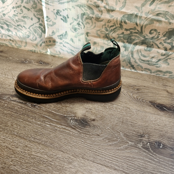 Georgia Giant Boots Mens 11M Romeo Slip-On Work US Brown Leather Oil Resistant - Picture 6 of 13